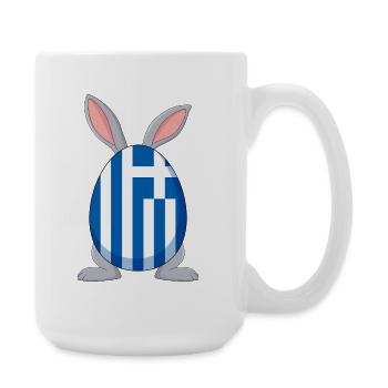 Petit Tsourekaki Lapin de Pâques grec - Grande tasse 440 ml - blanc - Droite