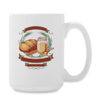 sourdough Bread Baking Baker Sourdough Starter Jar - Large Mug 440 ml - white - Right