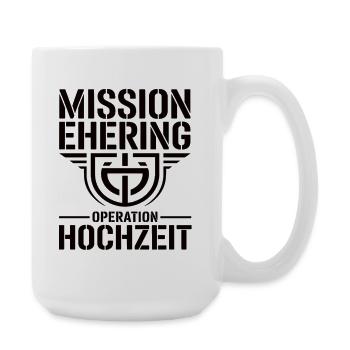 Mission Wedding Ring – Operation Wedding Humor - Large Mug 440 ml - white - Right