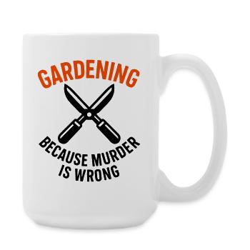 Gartenschnittscheren Anti-Stress-Humor - Große Tasse 440 ml - Weiß - Rechts