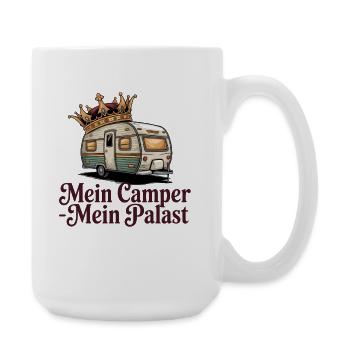  Mein Camper Mein Palast Camping Wohnwagen Krone - Large Mug 440 ml - white - Right