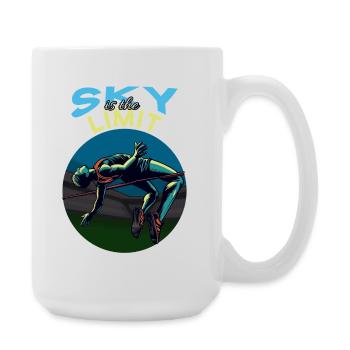 Saut en hauteur : Le ciel est la limite ! - Grande tasse 440 ml - blanc - Droite