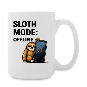 Sloth Mode Offline - Large Mug 440 ml - white - Right