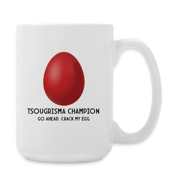 Griechischer Oster-Tsougrisma-Champion - Große Tasse 440 ml - Weiß - Rechts