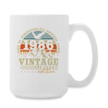 Vinatge Vinatge 1986 Cadeau d’anniversaire rétro - Grande tasse 440 ml - blanc - Droite
