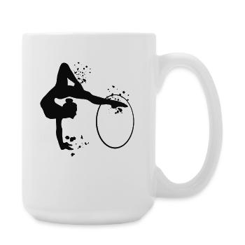 Gymnastikreifen Reifen Rhythmische Sportgymnastik - Große Tasse 440 ml - Weiß - Rechts