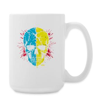 Skull Split Neon Palette - Large Mug 440 ml - white - Right