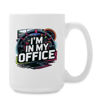 Je suis dans mon bureau - Grande tasse 440 ml - blanc - Droite