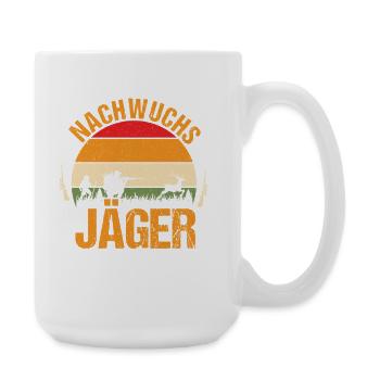 Jagd Ausbildung Jagen Waidmann Jäger - Große Tasse 440 ml - Weiß - Rechts