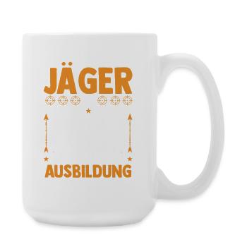 Jagd Ausbildung Jagen Waidmann Jäger - Große Tasse 440 ml - Weiß - Rechts