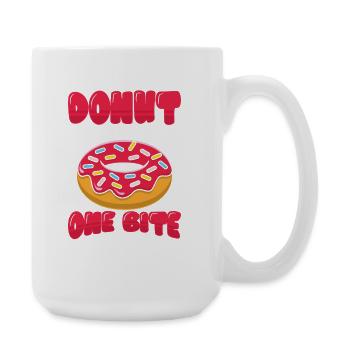 Restauration rapide en donuts - Grande tasse 440 ml - blanc - Droite