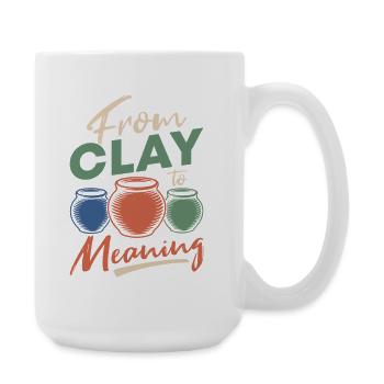 Gifts For Pottery Makers From Clay Meaning Pottery - Large Mug 440 ml - white - Right