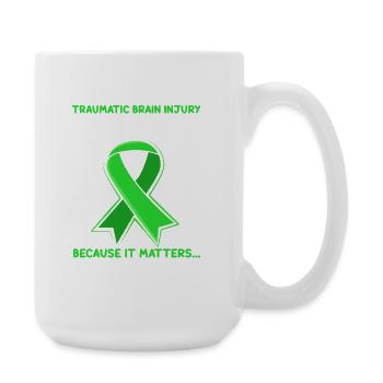Traumatisme crânien, traumatisme crânien, accident de voiture - Grande tasse 440 ml - blanc - Droite