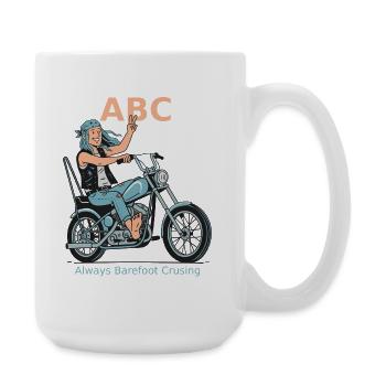 Motocyclette Toujours Pieds Nus N° 2 - Grande tasse 440 ml - blanc - Droite