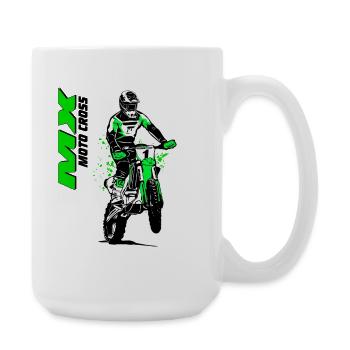 Moto Cross - Supercross - Motocross - Large Mug 440 ml - white - Right