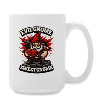 Böser Gnom, Dunkler Gnom, Goth-gnom, Lustiger Gnom - Große Tasse 440 ml - Weiß - Rechts