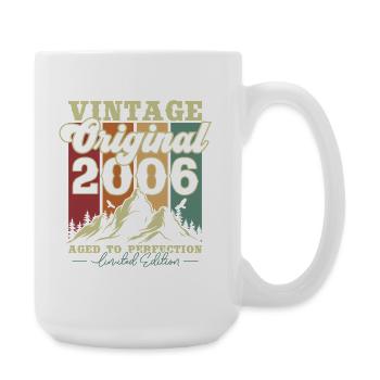 Original 2006 Vintage Vintage Birthday Retro - Large Mug 440 ml - white - Right
