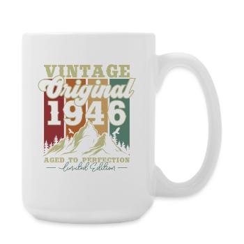 Original 1946 Vintage Vintage Birthday Retro - Large Mug 440 ml - white - Right