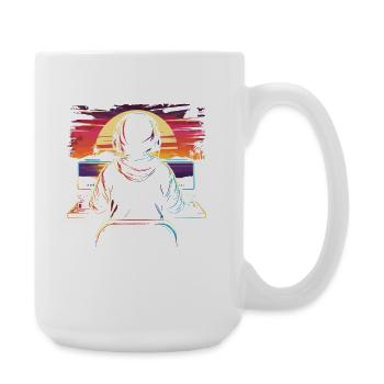 Gamer Synthwave - Large Mug 440 ml - white - Right