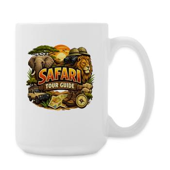 Guide touristique du safari – Aventure safari faunique - Grande tasse 440 ml - blanc - Droite