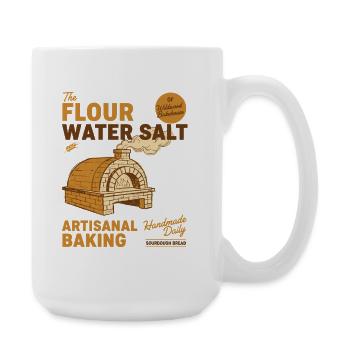 sourdough bread baking baker sourdough bread - Large Mug 440 ml - white - Right