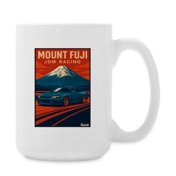 Mount Fuji JDM Racing Poster - Large Mug 440 ml - white - Right
