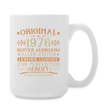 1976 Geboren Lebende Legende 50. Geburtstag - Große Tasse 440 ml - Weiß - Rechts