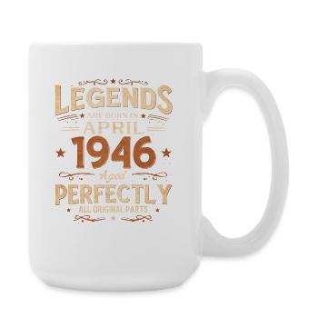 Cadeau pour 80 ans : Mari avril 1946 - Grande tasse 440 ml - blanc - Droite