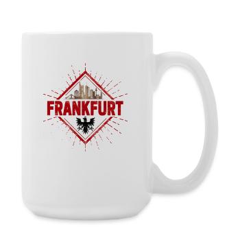 Frankfurt City Germany skyline retro souvenir - Large Mug 440 ml - white - Right