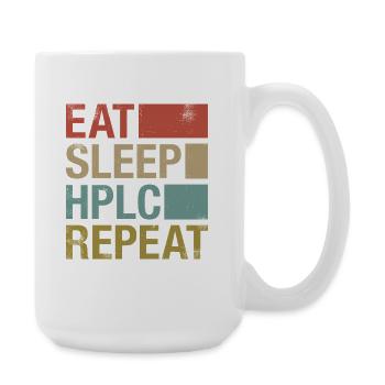 HPLC Performance Chromatography Retro Sleep Repeat - Large Mug 440 ml - white - Right