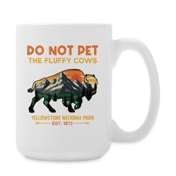 Buffle duveteux du parc national de Yellowstone - Grande tasse 440 ml - blanc - Droite