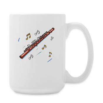 Flute Sketch - Large Mug 440 ml - white - Right