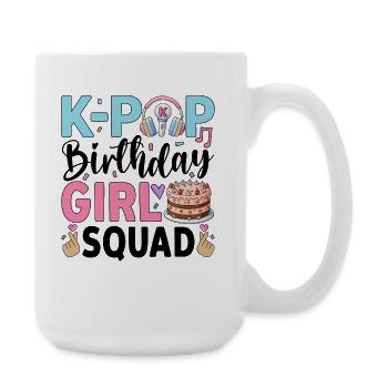 K-Pop Birthday Girl Squad - Große Tasse 440 ml - Weiß - Rechts