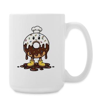 Schmelzender Donut - Große Tasse 440 ml - Weiß - Rechts