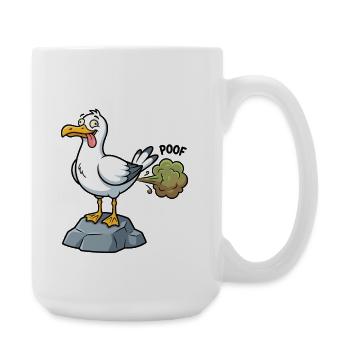 North German Humor Saying: MOIN - Large Mug 440 ml - white - Right