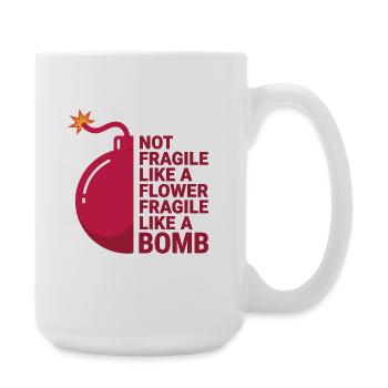 Starkes Statement Shirt für selbstbewusste Frauen - Große Tasse 440 ml - Weiß - Rechts