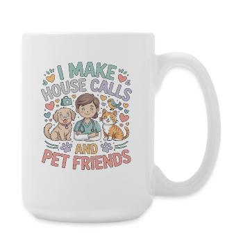 Vétérinaire mobile Je fais des visites à domicile Médecine vétérinaire - Grande tasse 440 ml - blanc - Droite