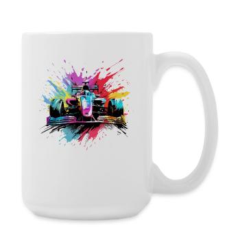 Speed Cars Racer Colorful Splash Art Racing - Large Mug 440 ml - white - Right