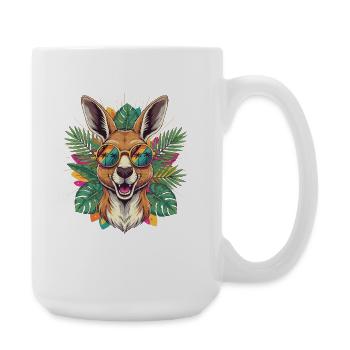 Kangaroo Sunglasses Feeling - Large Mug 440 ml - white - Right