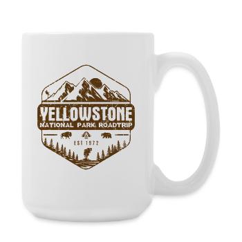 Familien-Roadtrip zum Yellowstone-Nationalpark - Große Tasse 440 ml - Weiß - Rechts
