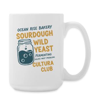 sourdough Bread Baking Baker Wild Yeast Cultura - Large Mug 440 ml - white - Right