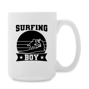 Surfing Boy - Große Tasse 440 ml - Weiß - Rechts