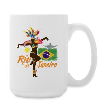 Rio de Janeiro Brasilien Vintage Samba Tänzerin - Große Tasse 440 ml - Weiß - Rechts