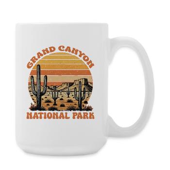 Grand Canyon National Park Retro - Large Mug 440 ml - white - Right