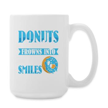 Restauration rapide en donuts - Grande tasse 440 ml - blanc - Droite
