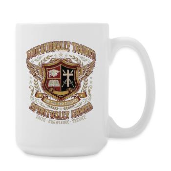 Educationally Trained Spiritually Armed - Große Tasse 440 ml - Weiß - Rechts