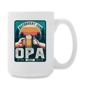 Werdender Opa - Zukünftiger Großvater Opa 2027 - Große Tasse 440 ml - Weiß - Rechts