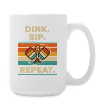 Pickleball Funny Player Love Pickleball Dink Sip - Large Mug 440 ml - white - Right