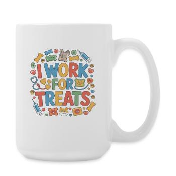 Vet Tech I Work For Treats Pet Care Animal Lover - Large Mug 440 ml - white - Right