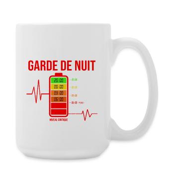 Garde de Nuit Batterie Faible Infirmière - Grande tasse 440 ml - blanc - Droite